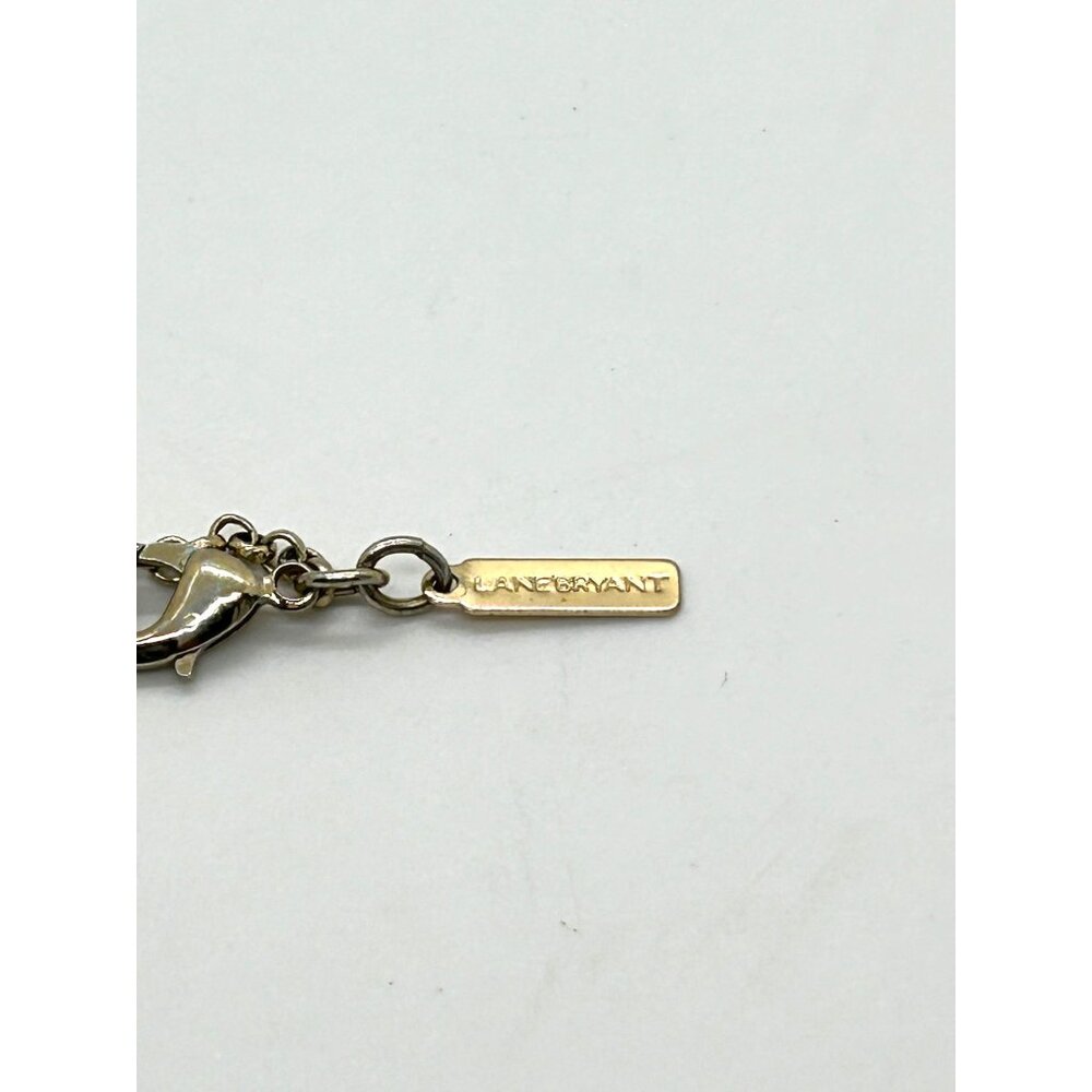 Lane Bryant Necklace Layered Beige White Silver-tone Beaded With Gold-tone 28 in - Picture 7 of 10
